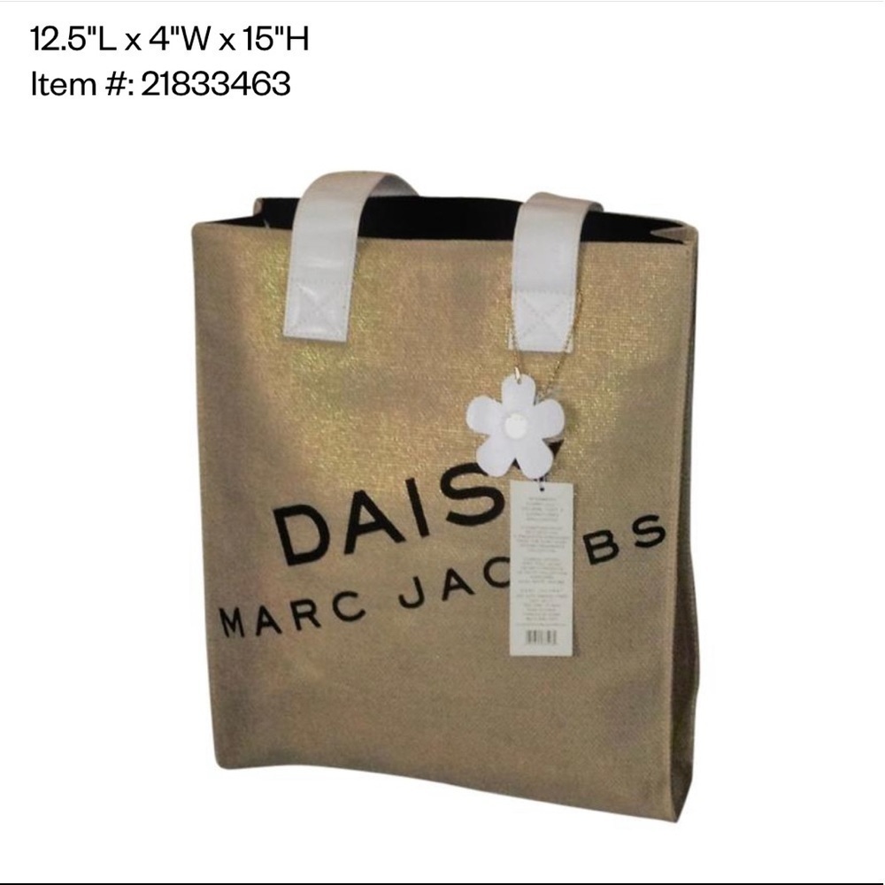 Beautiful Marc Jacobs Daisy Shimmer Canvas Tote Bag—Like New!!
